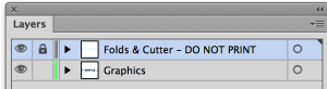 An example of a correctly labelled fold and cutter guide layer